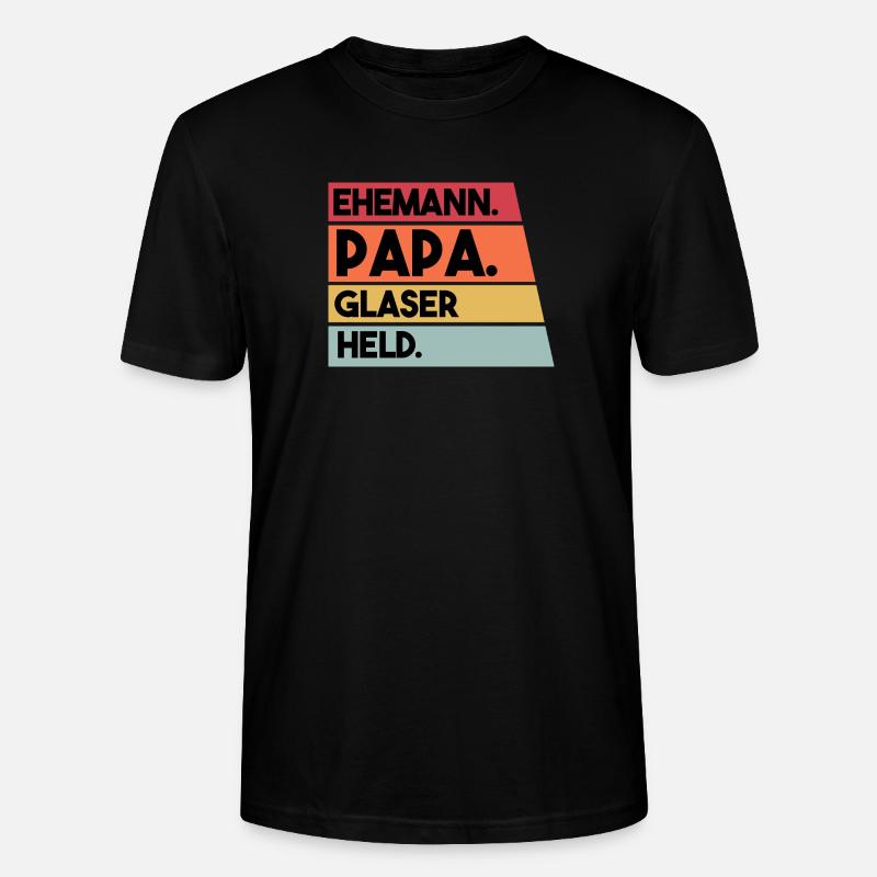 Ehemann Papa Glaser Held - Stanley/Stella Unisex Bio-T-Shirt CRAFTER - Schwarz