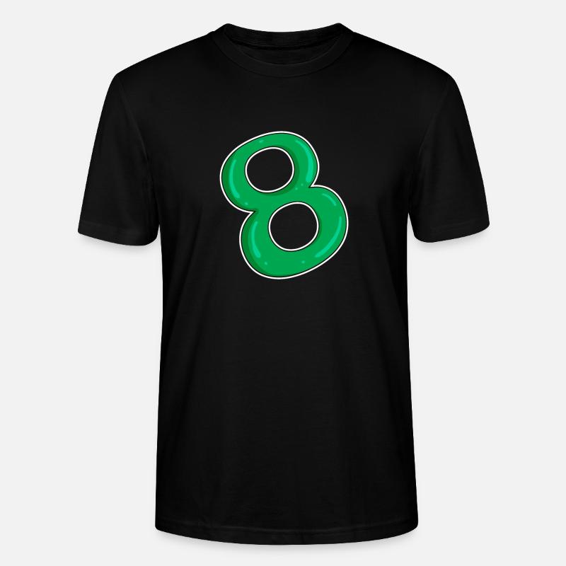 Huit - 8 - Vert - T-shirt bio CRAFTER Stanley Stella Unisexe - noir