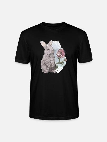 Veganuary 2024 Rabbit - Stanley/Stella CRAFTER Unisex Organic T-Shirt - black