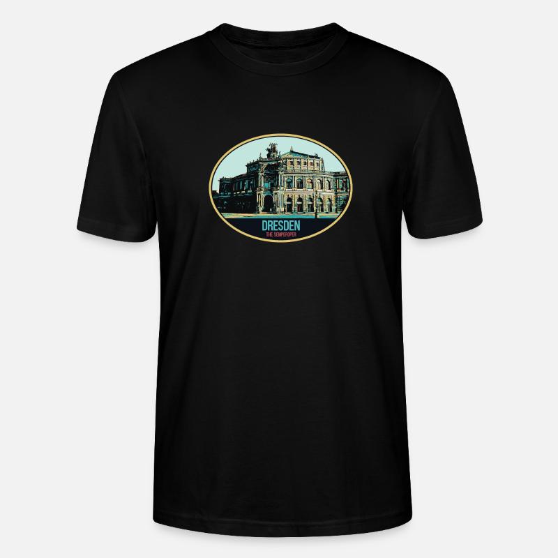 Dresdner Semperoper: Eleganz in der Illustration - Stanley/Stella Unisex Bio-T-Shirt CRAFTER - Schwarz