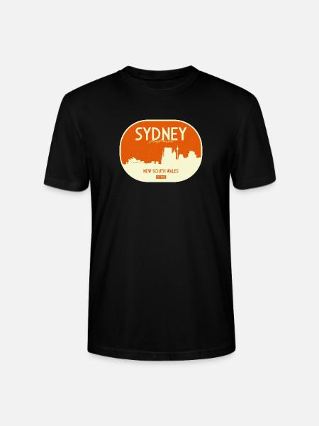 Sydney Skyline Retro Badge - Stanley/Stella Unisex Bio-T-Shirt CRAFTER - Schwarz