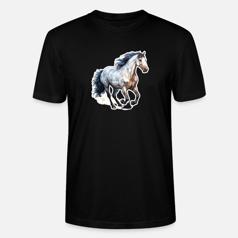 Wildpferd - Stanley/Stella Unisex Bio-T-Shirt CRAFTER - Schwarz