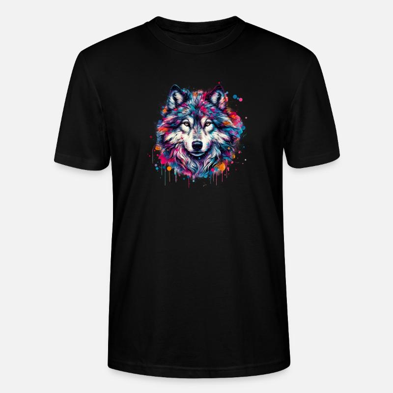 Wolf - Stanley/Stella CRAFTER Unisex Organic T-Shirt - black