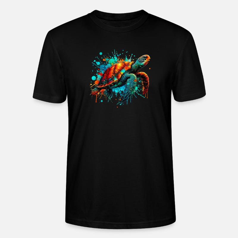 Schildkröte - Stanley/Stella Unisex Bio-T-Shirt CRAFTER - Schwarz