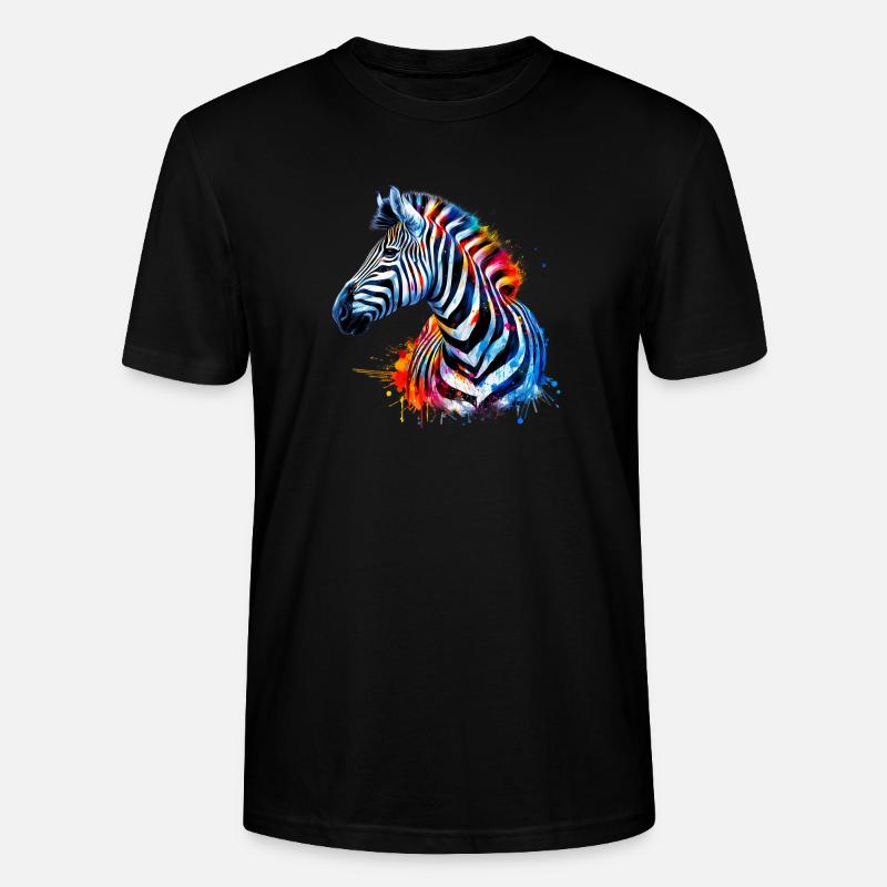 Zebra - Stanley/Stella CRAFTER Unisex Organic T-Shirt - black