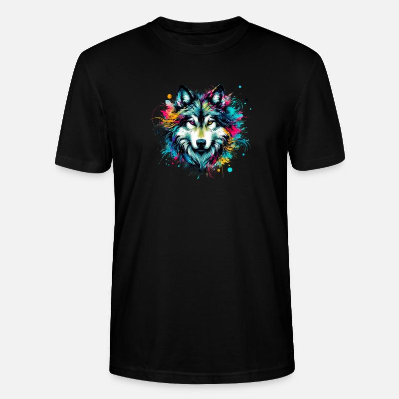 Loup - T-shirt bio CRAFTER Stanley Stella Unisexe - noir