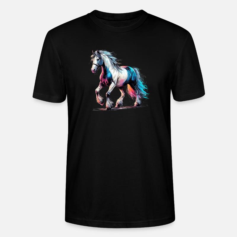 Pferd - Stanley/Stella Unisex Bio-T-Shirt CRAFTER - Schwarz