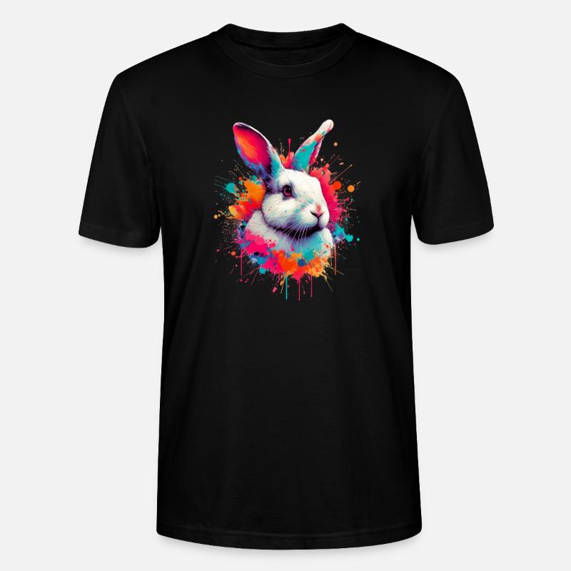 Kaninchen - Stanley/Stella Unisex Bio-T-Shirt CRAFTER - Schwarz
