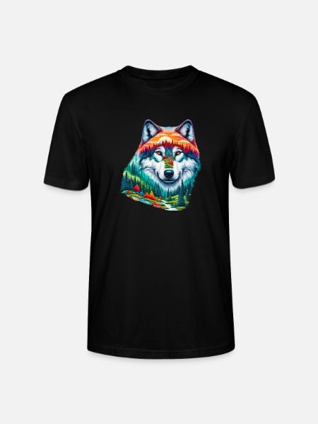 Loup - T-shirt bio CRAFTER Stanley Stella Unisexe - noir