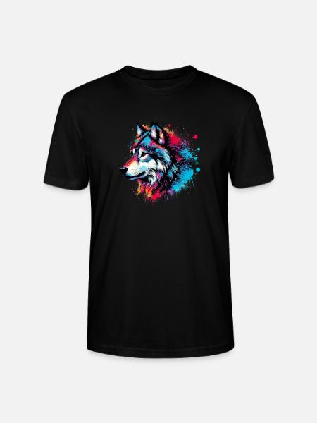 Wolf - Stanley/Stella Unisex Bio-T-Shirt CRAFTER - Schwarz