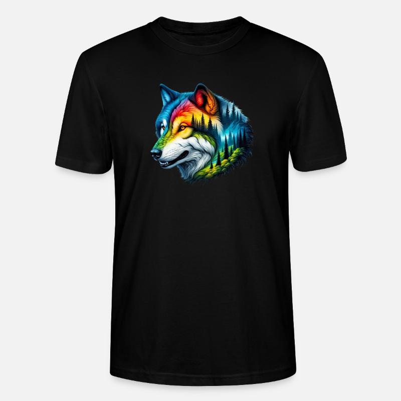 Wolf - Stanley/Stella Unisex Bio-T-Shirt CRAFTER - Schwarz