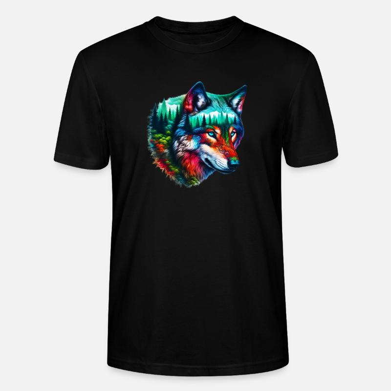 Wolf - Stanley/Stella Unisex Bio-T-Shirt CRAFTER - Schwarz