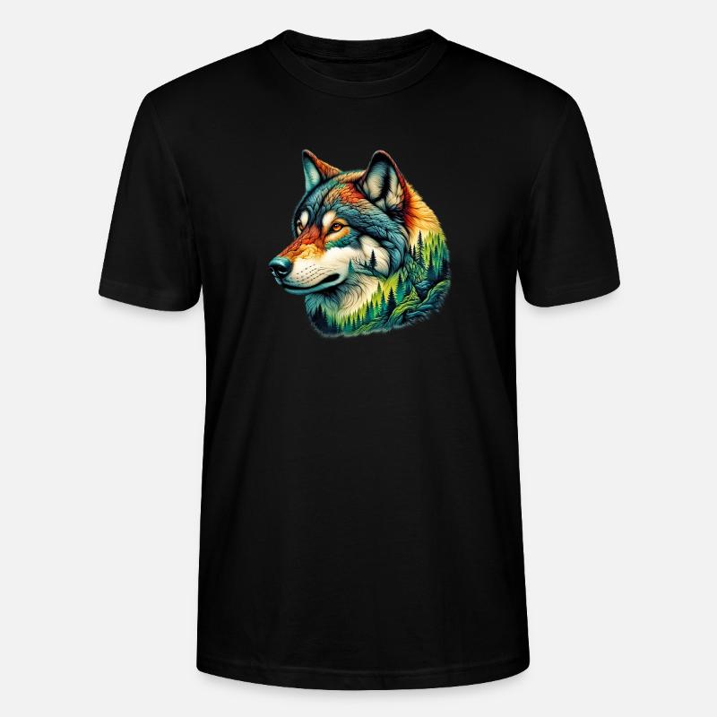 Wolf - Stanley/Stella Unisex Bio-T-Shirt CRAFTER - Schwarz