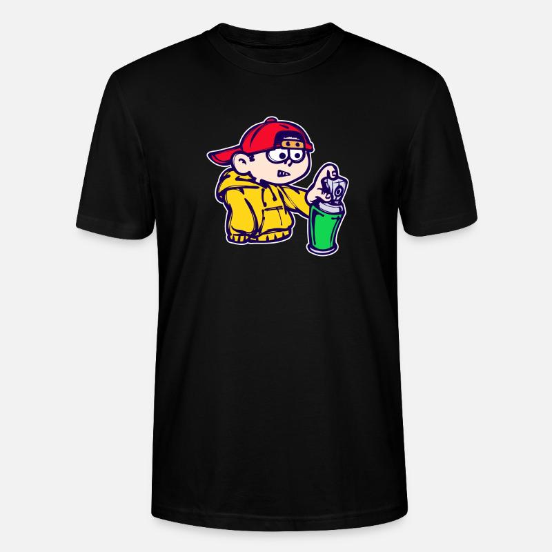 Graffiti Spraydose Kunst Strassenkunst Sprayer - Stanley/Stella Unisex Bio-T-Shirt CRAFTER - Schwarz