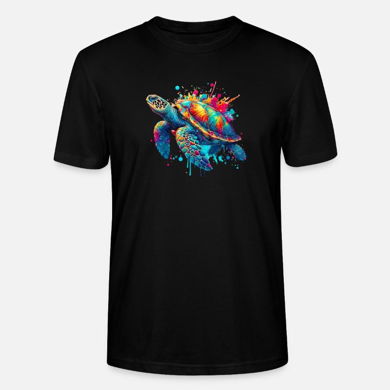 Schildkröte - Stanley/Stella Unisex Bio-T-Shirt CRAFTER - Schwarz