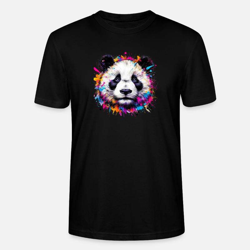 Panda - Stanley/Stella Unisex Bio-T-Shirt CRAFTER - Schwarz
