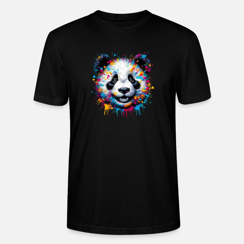 Panda - Stanley/Stella Unisex Bio-T-Shirt CRAFTER - Schwarz