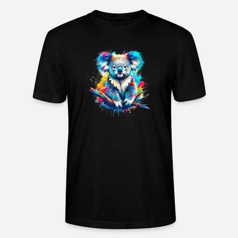 Koala - Stanley/Stella CRAFTER Unisex Organic T-Shirt - black