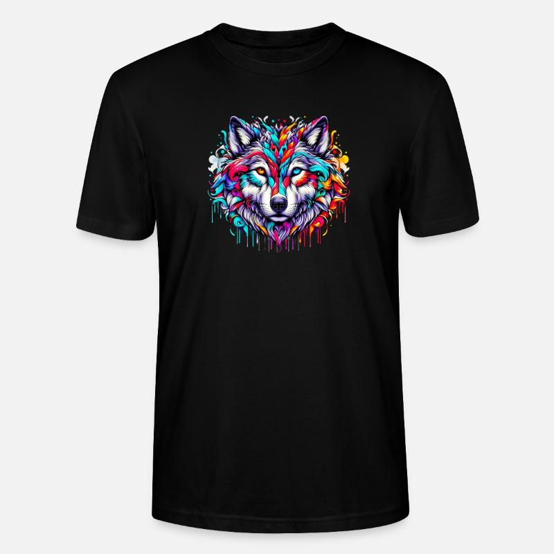 Wolf - Stanley/Stella Unisex Bio-T-Shirt CRAFTER - Schwarz