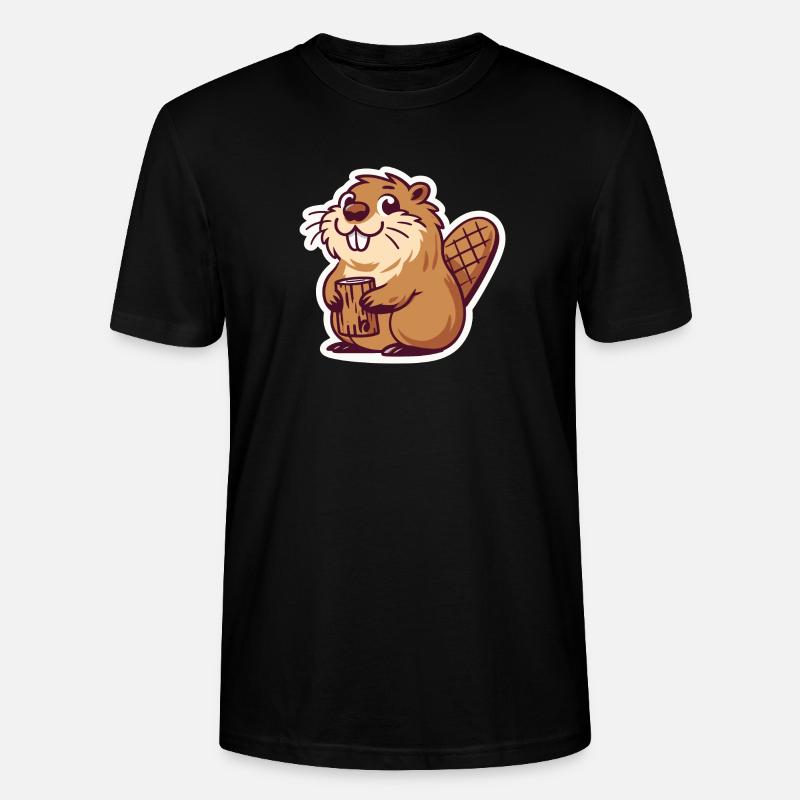 Biber Meme - Stanley/Stella Unisex Bio-T-Shirt CRAFTER - Schwarz