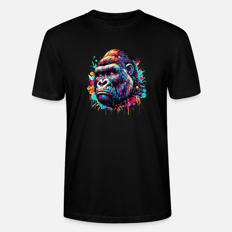 Gorilla - Stanley/Stella Unisex Bio-T-Shirt CRAFTER - Schwarz