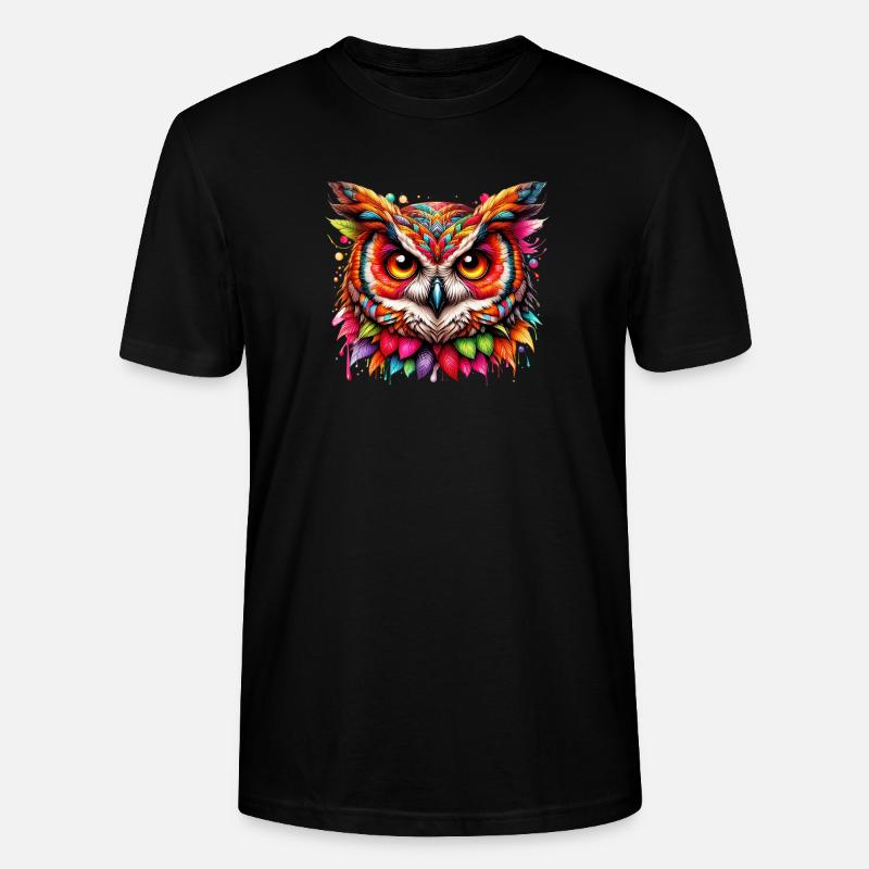 Eule - Stanley/Stella Unisex Bio-T-Shirt CRAFTER - Schwarz