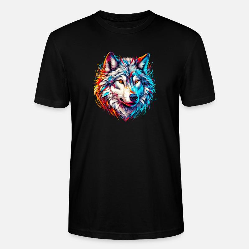 Wolf - Stanley/Stella CRAFTER Unisex Organic T-Shirt - black