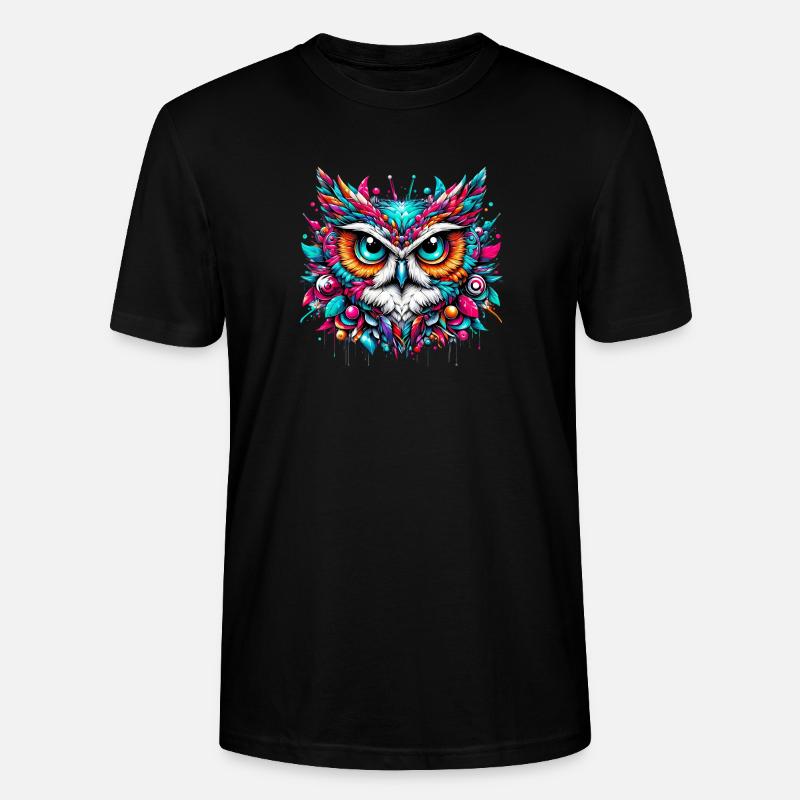 Eule - Stanley/Stella Unisex Bio-T-Shirt CRAFTER - Schwarz