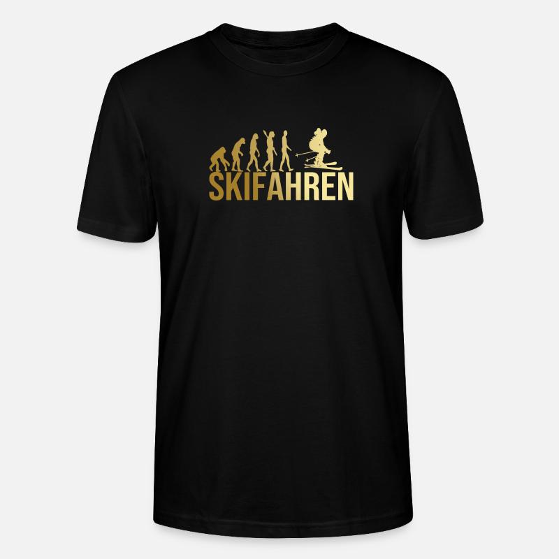 Evolution Skifahren - Stanley/Stella Unisex Bio-T-Shirt CRAFTER - Schwarz