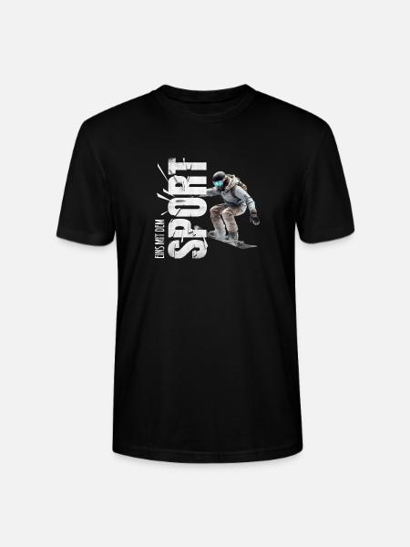 Eins mit dem Sport - Snowboard - Stanley/Stella Unisex Bio-T-Shirt CRAFTER - Schwarz