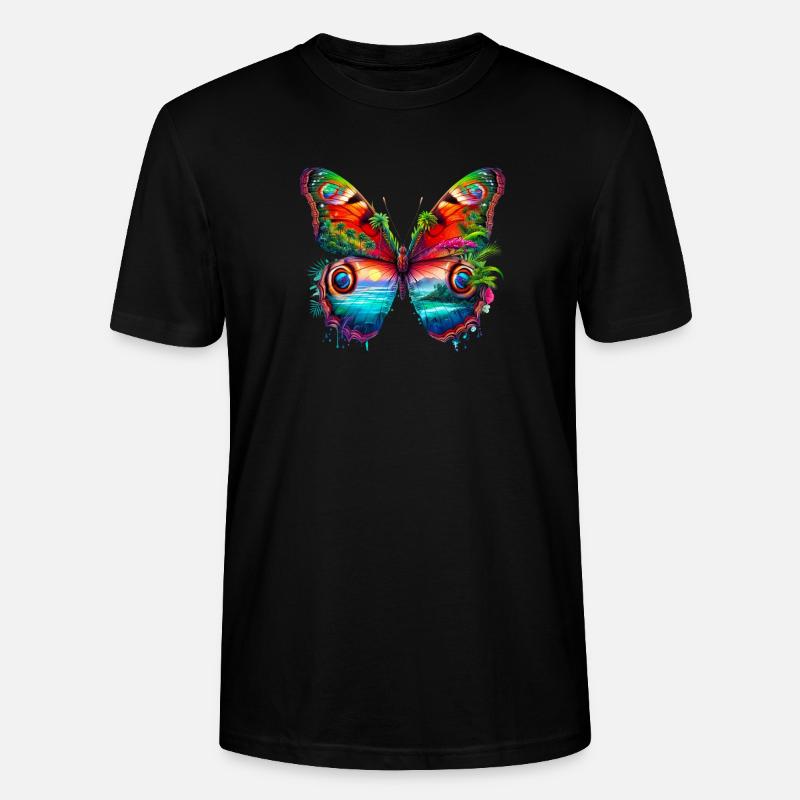 Papillon - T-shirt bio CRAFTER Stanley Stella Unisexe - noir