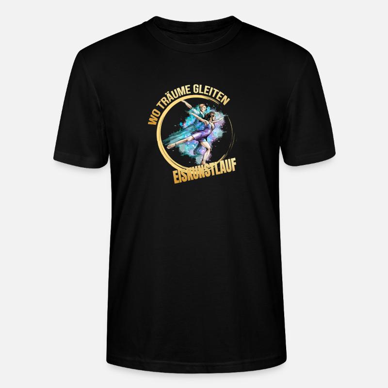 Wo träume gleiten - Eiskunstlauf - Stanley/Stella Unisex Bio-T-Shirt CRAFTER - Schwarz