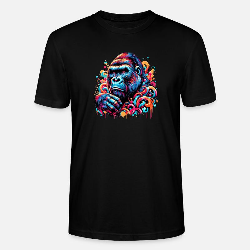 Gorilla - Stanley/Stella Unisex Bio-T-Shirt CRAFTER - Schwarz