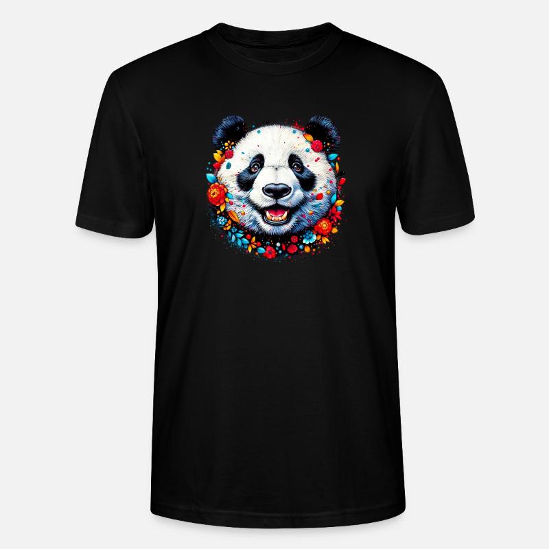 Panda - T-shirt bio CRAFTER Stanley Stella Unisexe - noir