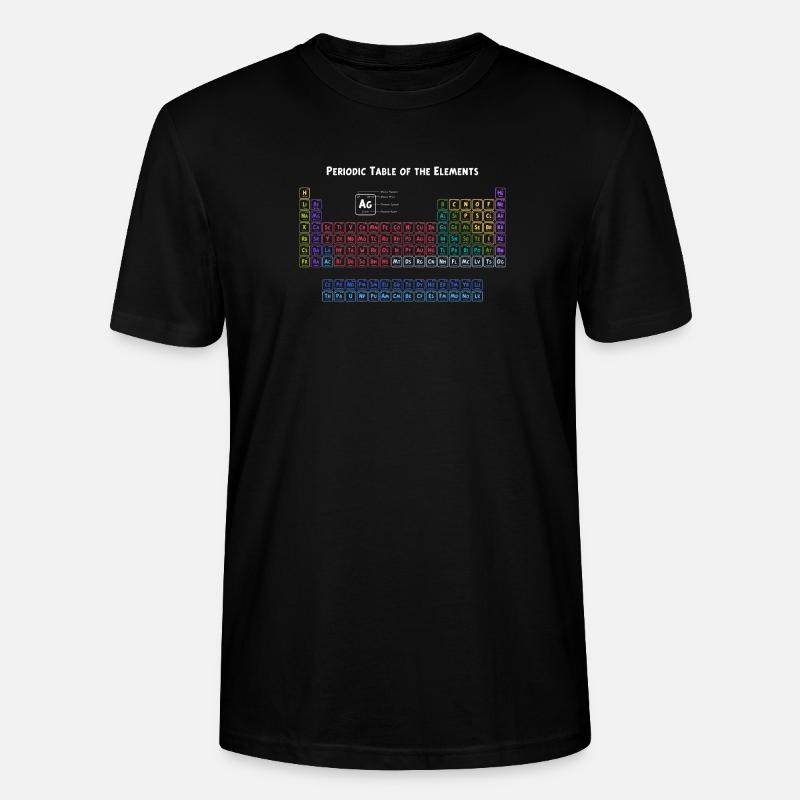 Periodensystem der Elemente - Stanley/Stella Unisex Bio-T-Shirt CRAFTER - Schwarz