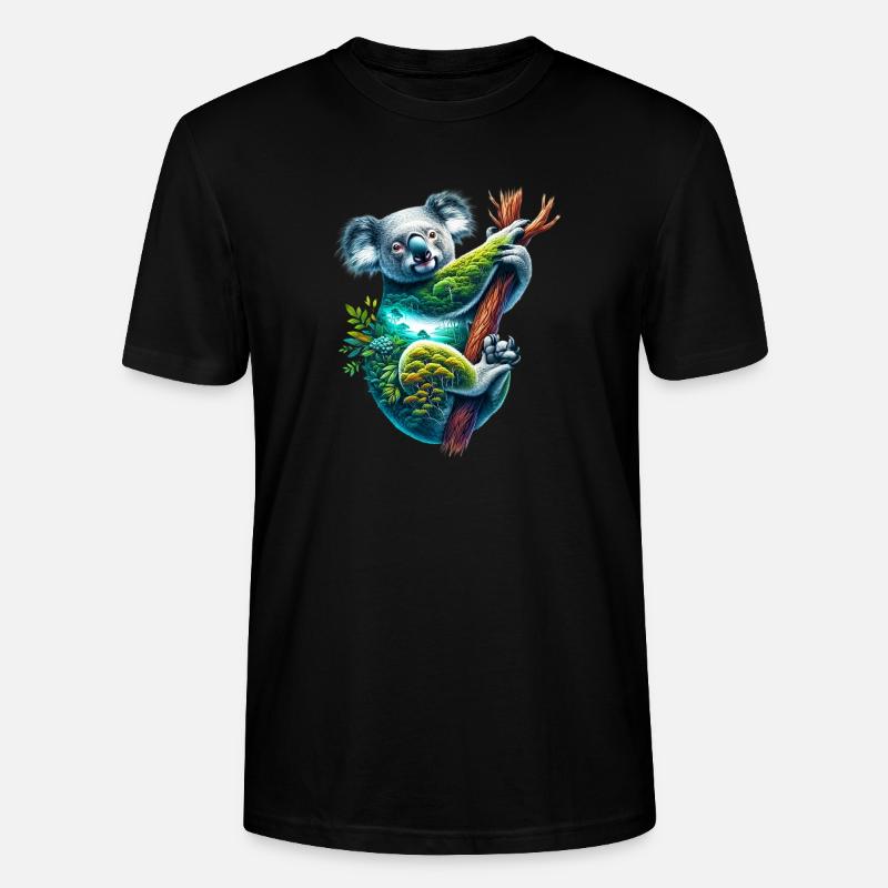 Koala - T-shirt bio CRAFTER Stanley Stella Unisexe - noir