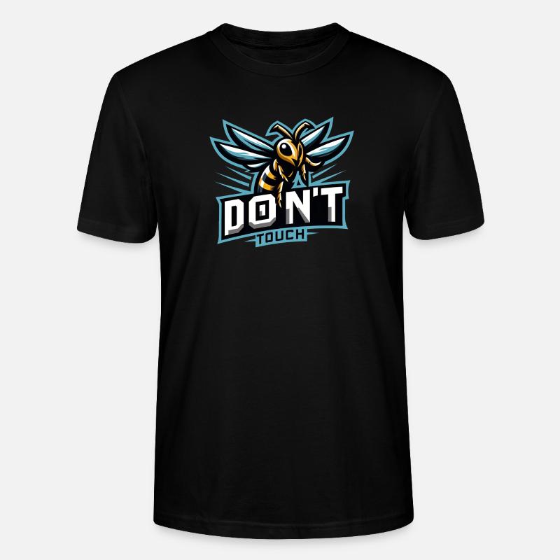Gaming Logo Aggressive Biene Don't Touch - Stanley/Stella Unisex Bio-T-Shirt CRAFTER - Schwarz