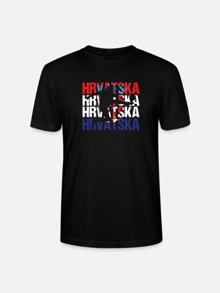 Hrvatska Kroatien Fußball - Stanley/Stella Unisex Bio-T-Shirt CRAFTER - Schwarz
