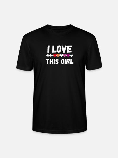 Lesbe. Ich liebe dieses Mädchen - Stanley/Stella Unisex Bio-T-Shirt CRAFTER - Schwarz
