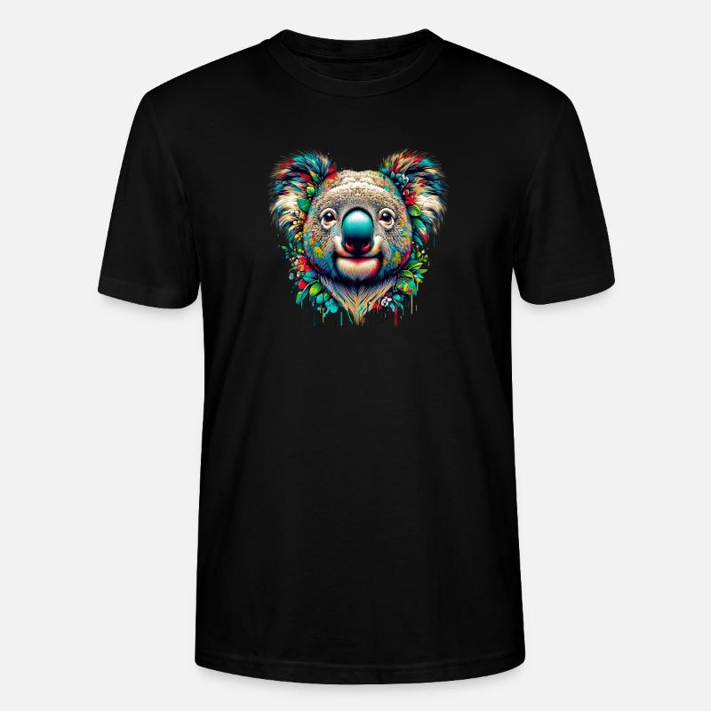 Koala - T-shirt bio CRAFTER Stanley Stella Unisexe - noir