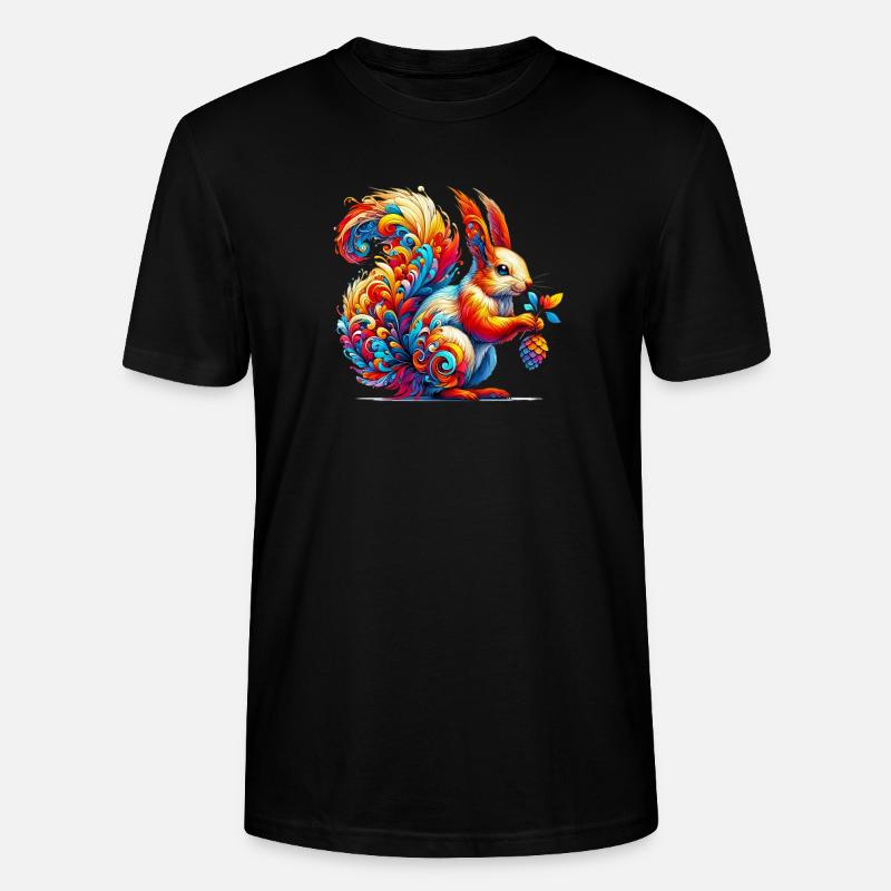 Eichhörnchen - Stanley/Stella Unisex Bio-T-Shirt CRAFTER - Schwarz