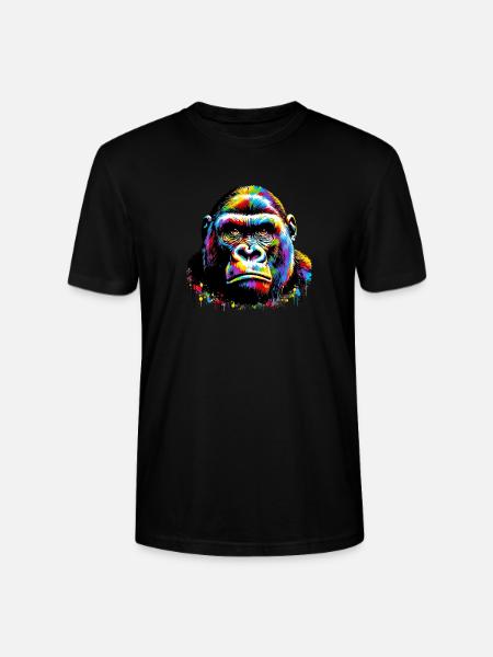Gorille - T-shirt bio CRAFTER Stanley Stella Unisexe - noir