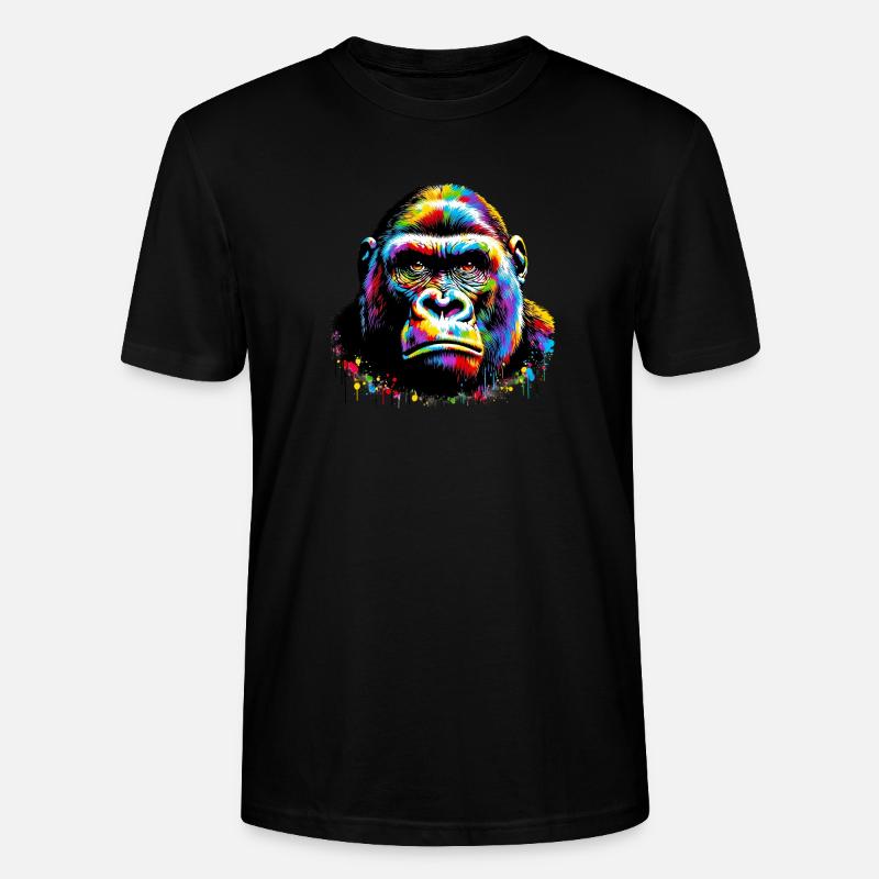 Gorilla - Stanley/Stella Unisex Bio-T-Shirt CRAFTER - Schwarz