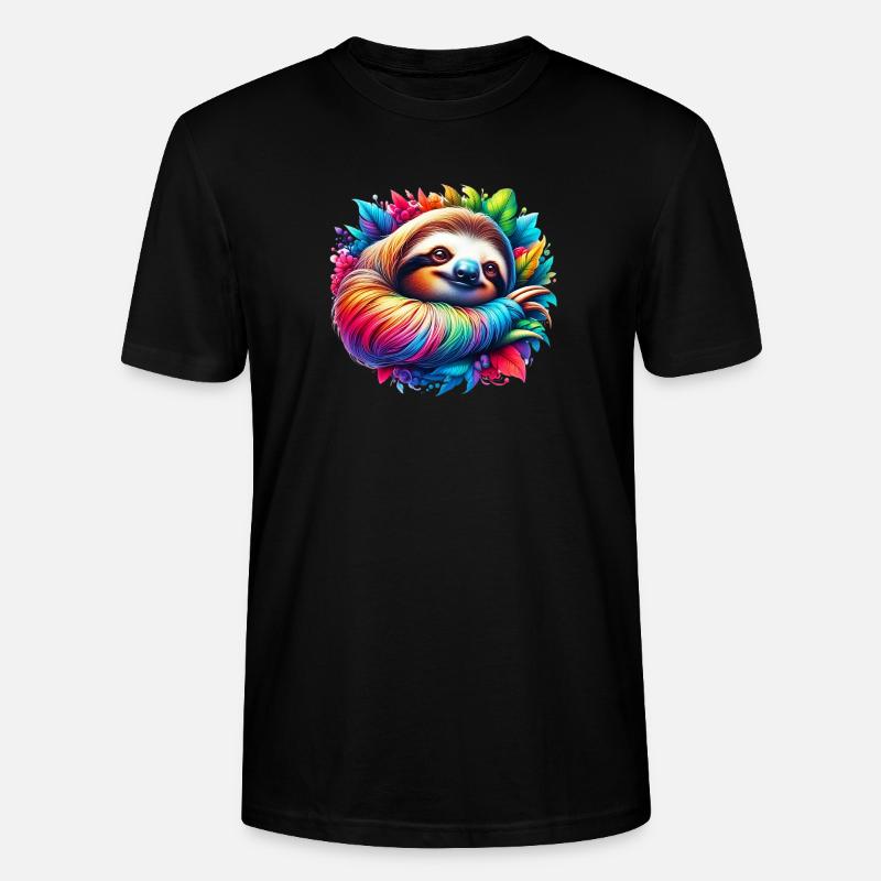 Faultier - Stanley/Stella Unisex Bio-T-Shirt CRAFTER - Schwarz