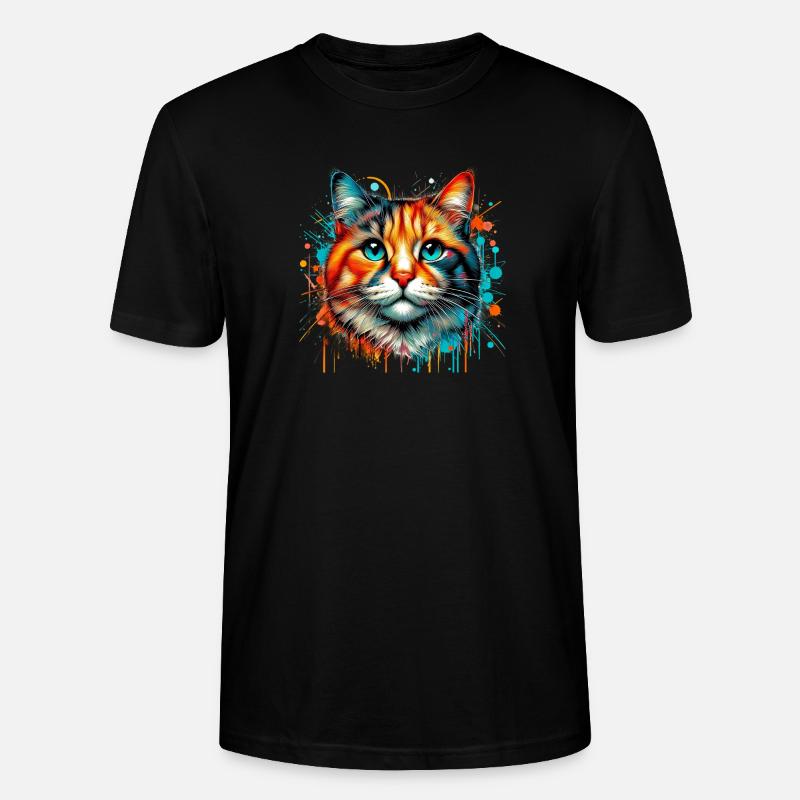 Katze - Stanley/Stella Unisex Bio-T-Shirt CRAFTER - Schwarz