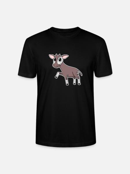 Okapi forest giraffe motif - Stanley/Stella CRAFTER Unisex Organic T-Shirt - black