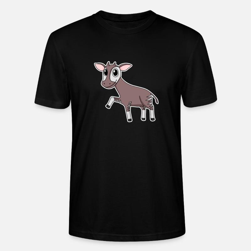Okapi forest giraffe motif - Stanley/Stella CRAFTER Unisex Organic T-Shirt - black