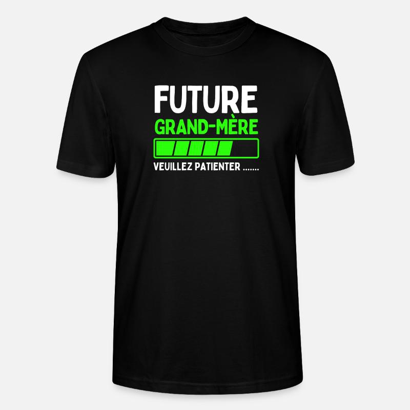 Werdende Großmutter - Stanley/Stella Unisex Bio-T-Shirt CRAFTER - Schwarz