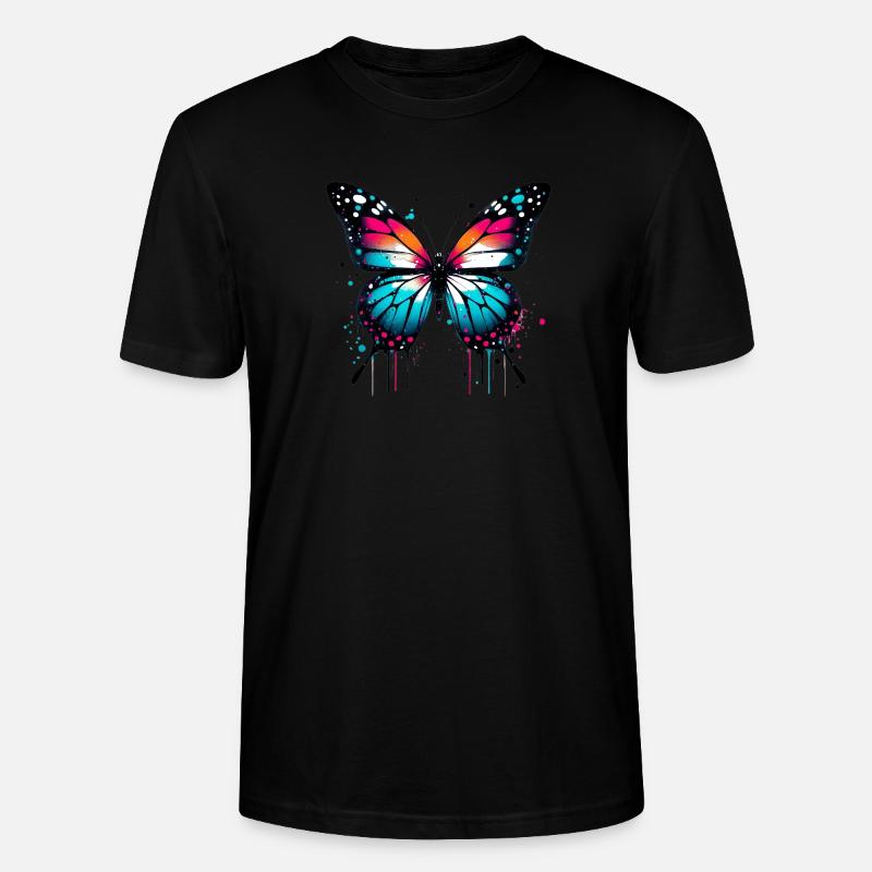 Papillon - T-shirt bio CRAFTER Stanley Stella Unisexe - noir