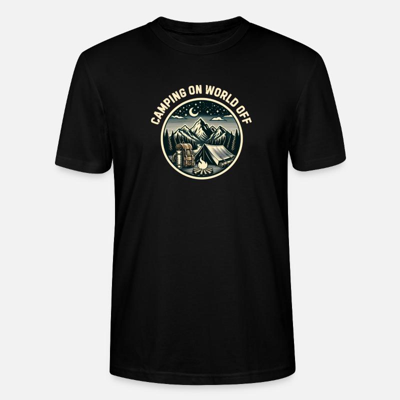 Camping sur le monde - T-shirt bio CRAFTER Stanley Stella Unisexe - noir